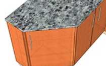 Расчет столешницы под угловой скос