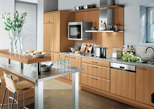 Современный дизайн кухни - бамбук в интерьере